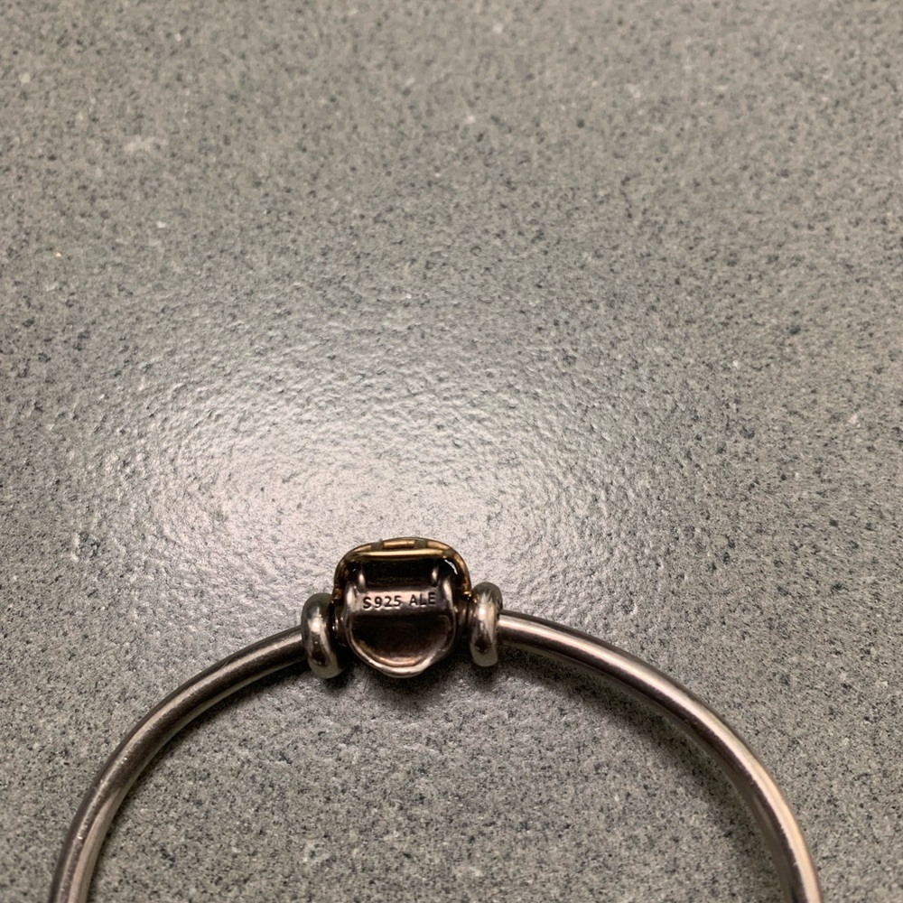 Pandora Silver Cuff Bracelet with Dallas Cowboys charm - Picture 6 of 7